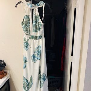 Vestique Maxi dress size M. Leg slit & open back.